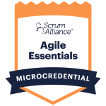 Agile Essentials microcredential badge – Scrum Alliance professional training by Great Fish Agility in Richmond, VA