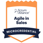 Agile in Sales microcredential badge – Scrum Alliance training with Great Fish Agility