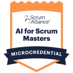 AI for Scrum Masters microcredential badge – Scrum Alliance professional training by Great Fish Agility